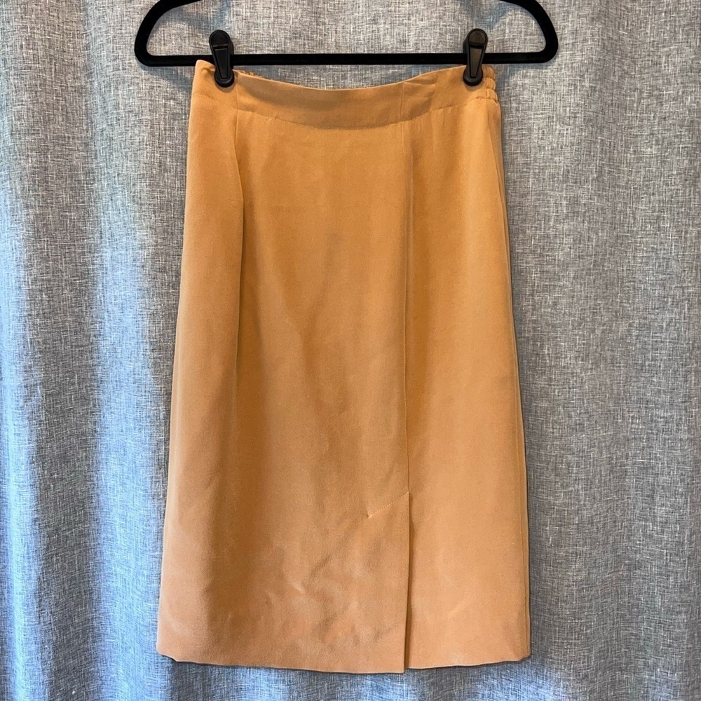 Evan-Picone Camel Brown Midi Skirt | Size 14 | Classic Workwear Career Skirt